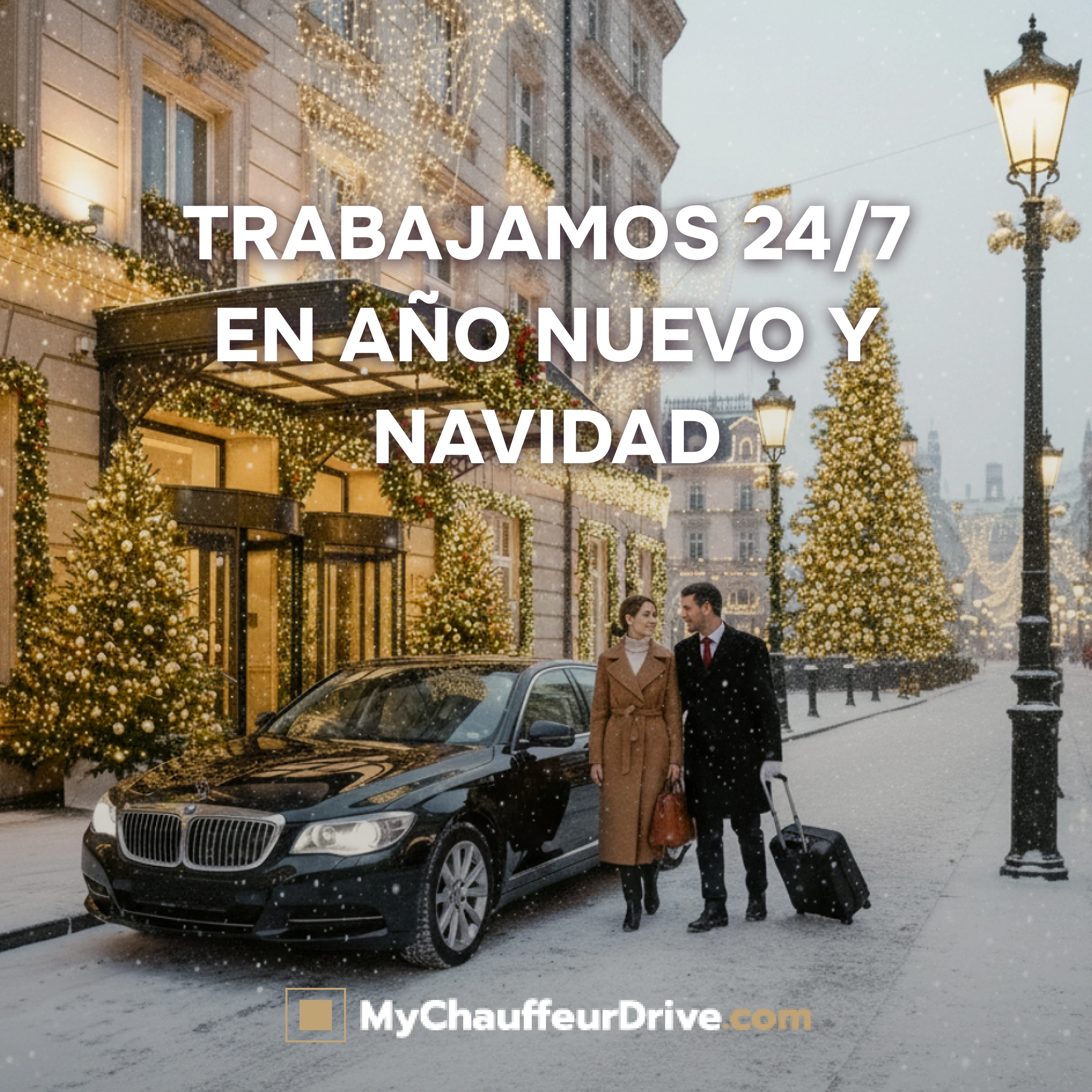 Vehículo con conductor privado las 24 horas del día, los 7 días de la semana, para Navidad y Año Nuevo, reservas